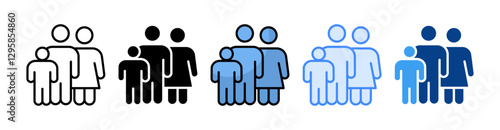 Family Therapy Icon Set Multiple Style Collection