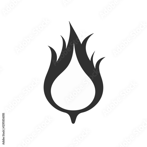 Simple flat 2D icon black outline radish root isolated on a transparent background, vector, flat design, animation design, vector, flat design, animation design, simple flat 2D icon, minimalist design