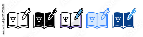 Therapy Notes Icon Set Multiple Style Collection