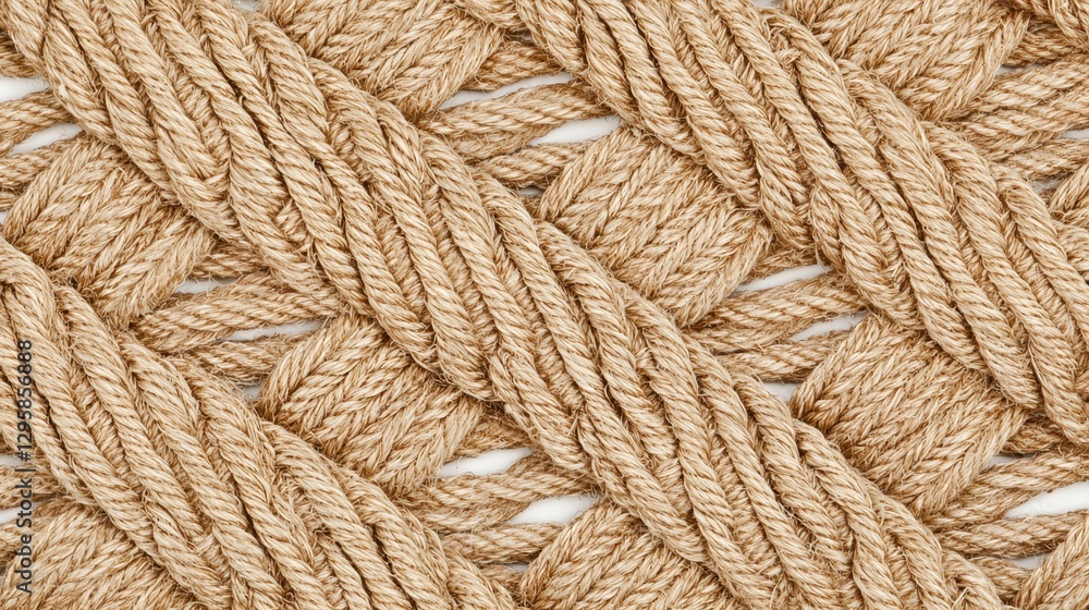 Fototapeta premium Detailed Close-Up of Interwoven Natural Rope Textures and Patterns