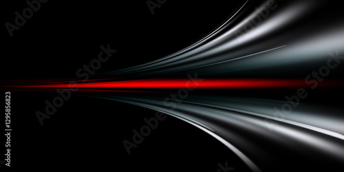 Abstract vibrant neon red and gray speed lines on a dark background
