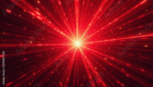 Abstract red starburst pattern, dynamic energy , starburst, rays