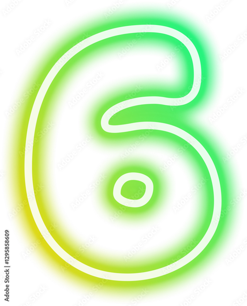 Neon Number Sign Neon Number Sign
