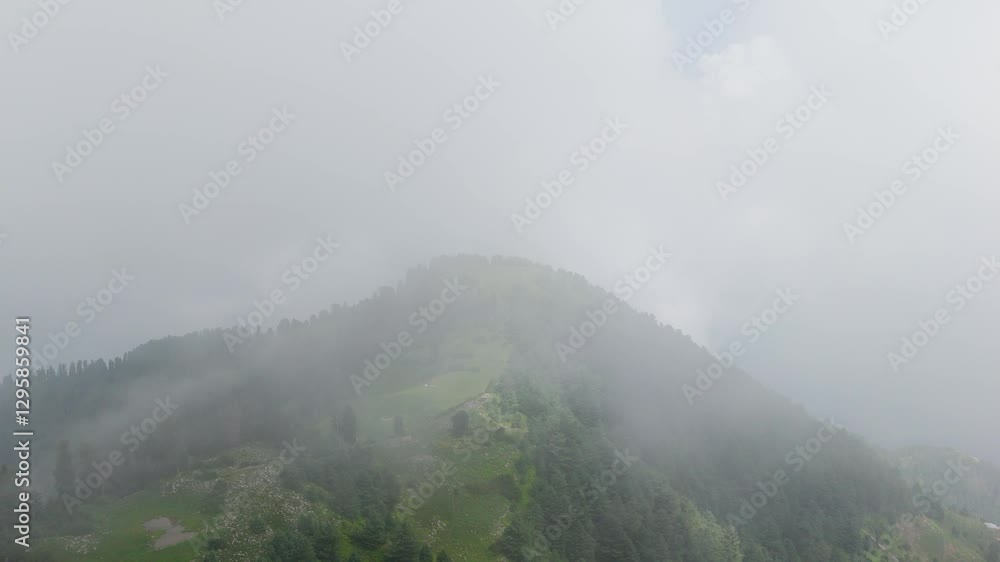 Mushkpuri Top Monsoon Drone View | Misty Hills And Lush Greenery Mushkpuri Top Monsoon Drone View | Misty Hills And Lush Greenery