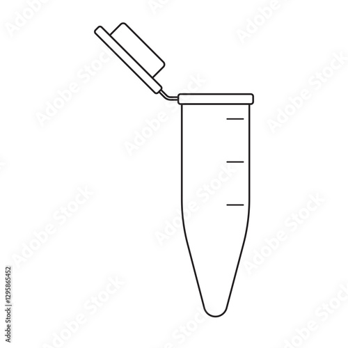 Eppendorf tube open line icon
