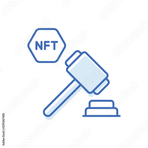 Nft Auction Vector icon
