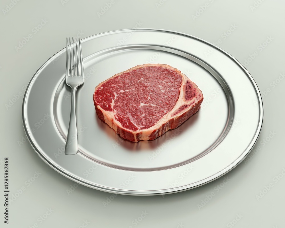 No Red Meat Healthy Dinner Plate - Low Cholesterol & Fat-Free Meal Concept No Red Meat Healthy Dinner Plate - Low Cholesterol & Fat-Free Meal Concept