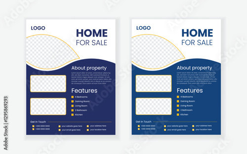Real estate flyer design template, Real Estate Home Sale Flyer, creative home for sale flyer, color a4 print ready flyer.