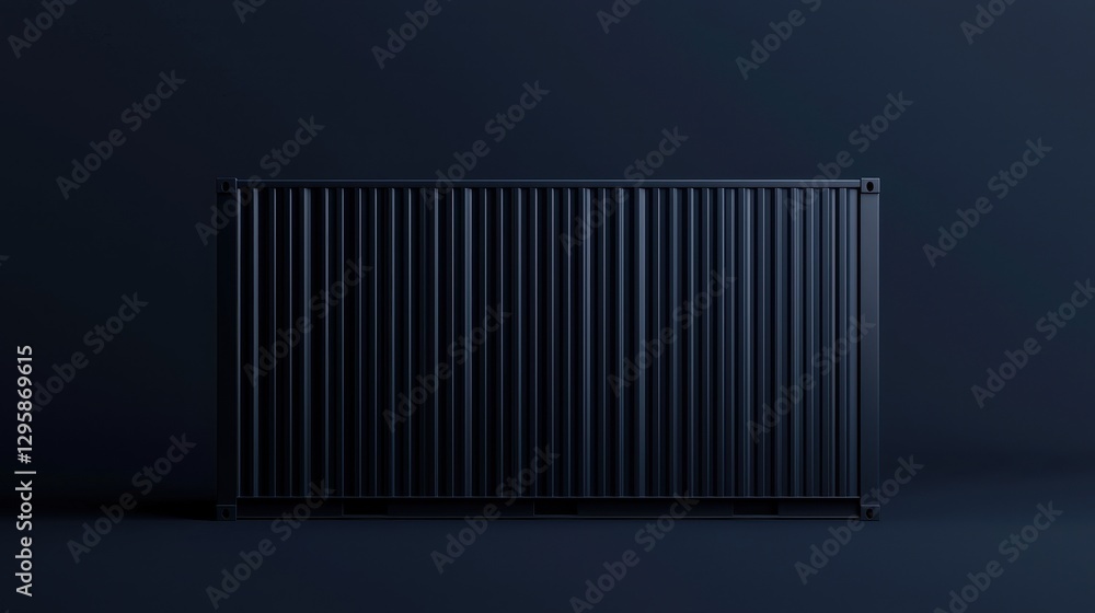 Obraz premium Dark Container on Simple Background with Dramatic Lighting