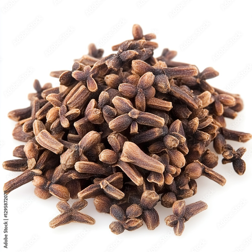 Fototapeta premium dry cloves on transparent png isolated on white background 