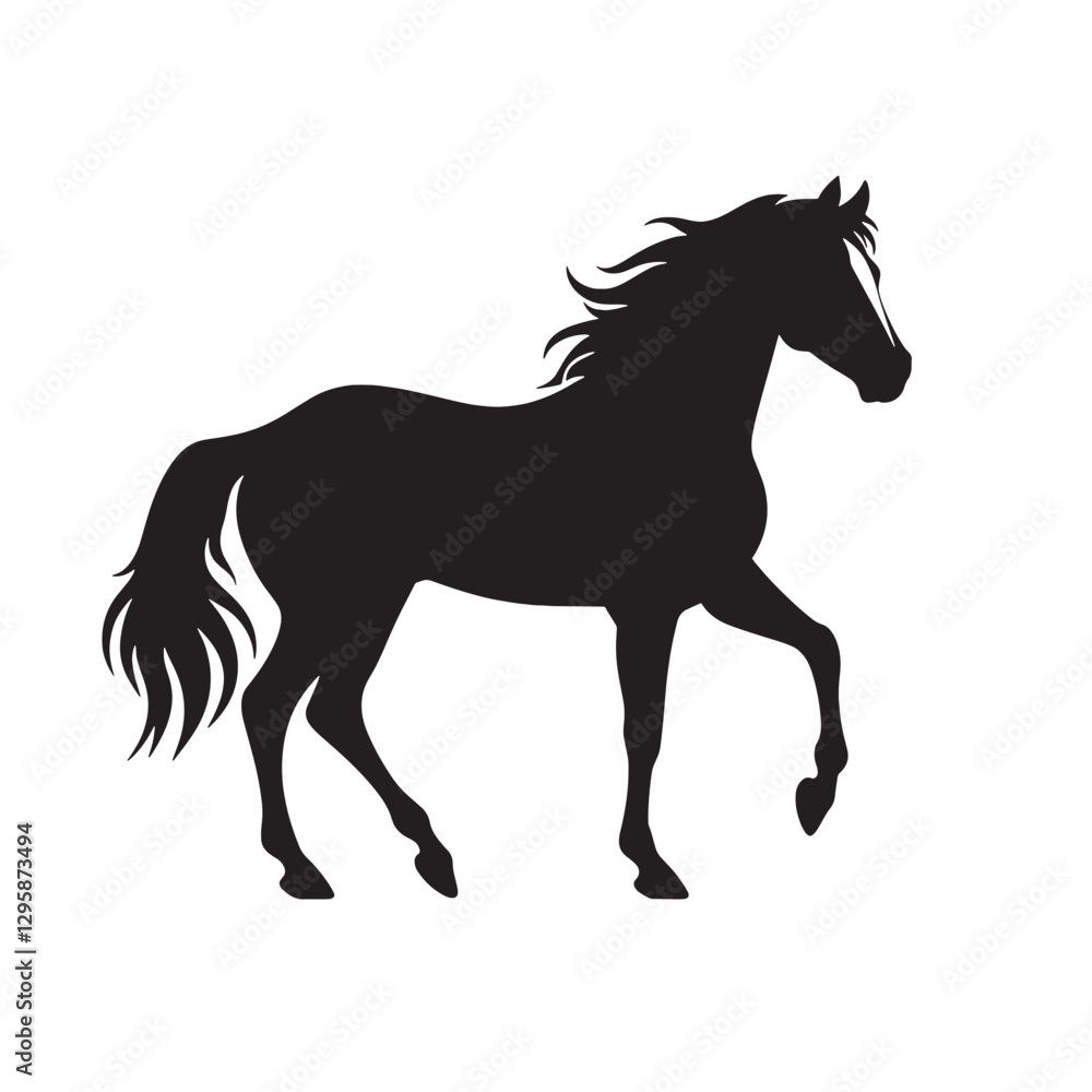 silhouette of a horse