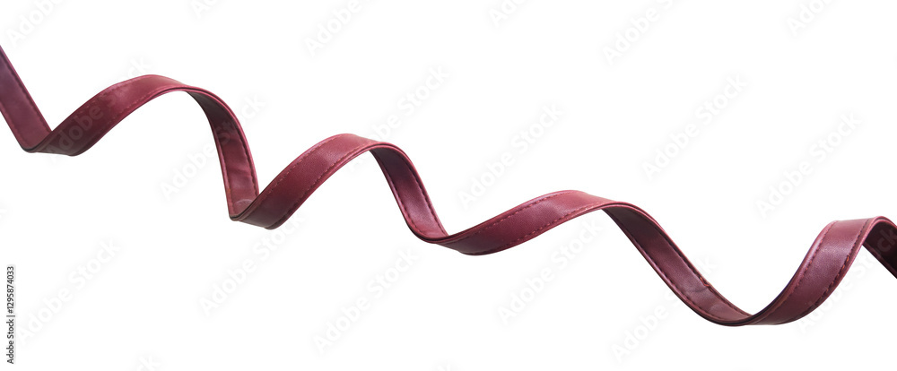 curly leather belt women's on white background isolated curly leather belt women's on white background isolated