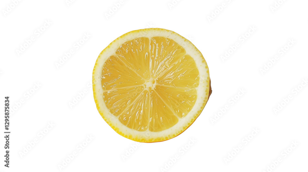 Sliced lemon showing its texture on a transparent background Sliced lemon showing its texture on a transparent background
