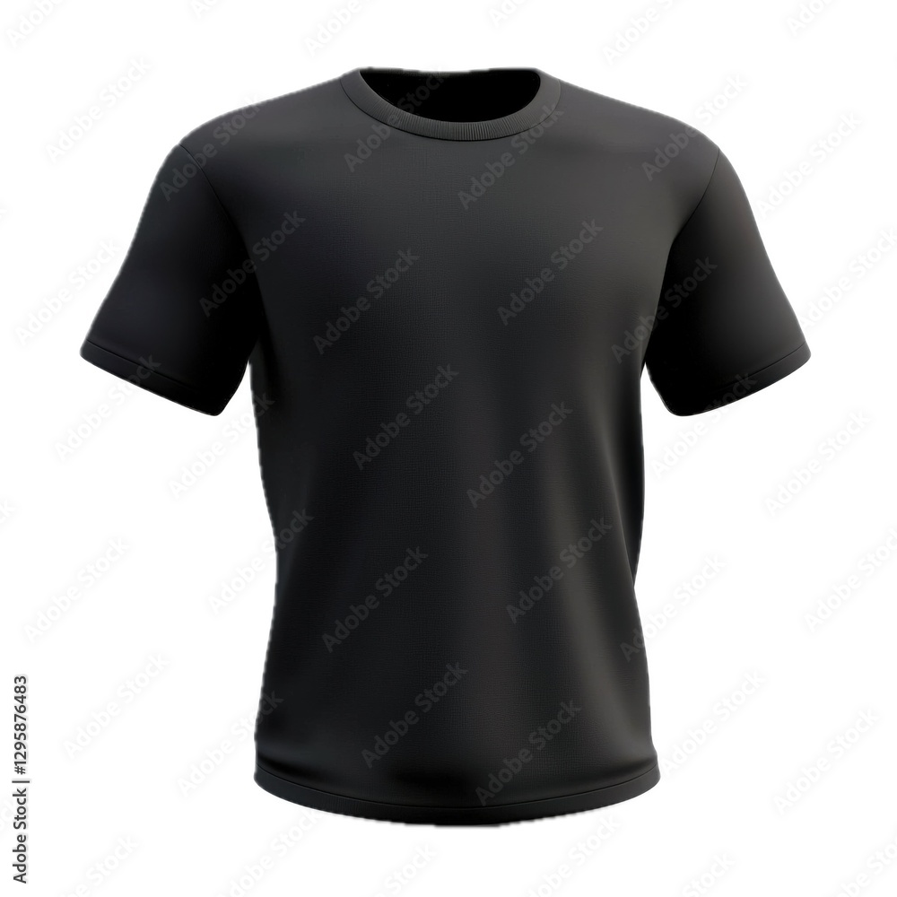Plain Black T-Shirt on White Background,General Fashion , Remove Background Plain Black T-Shirt on White Background,General Fashion , Remove Background