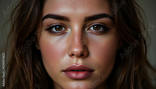 Wallpaper Mural close up portrait of woman with beautiful skin tone and expressive features Torontodigital.ca