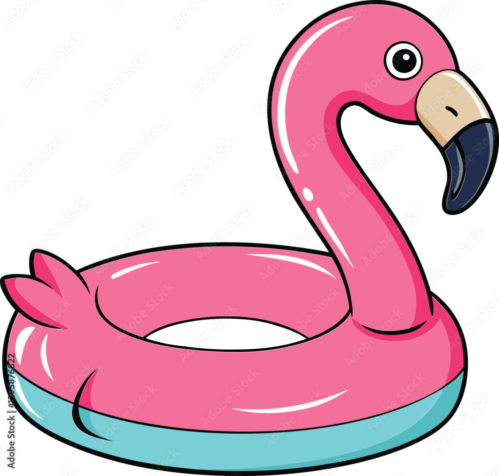 Flamingo Pool Float Vector Illustration: Perfect for Summer and Pool Party-Themed Designs Flamingo Pool Float Vector Illustration: Perfect for Summer and Pool Party-Themed Designs