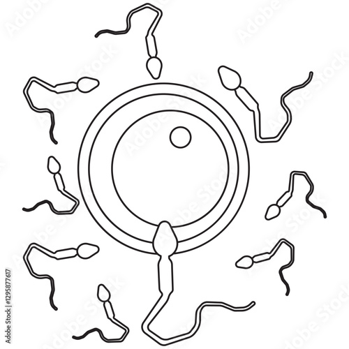 Fertilization line icon