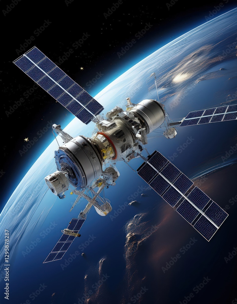 Space satellites orbiting in space communication technology Space satellites orbiting in space communication technology