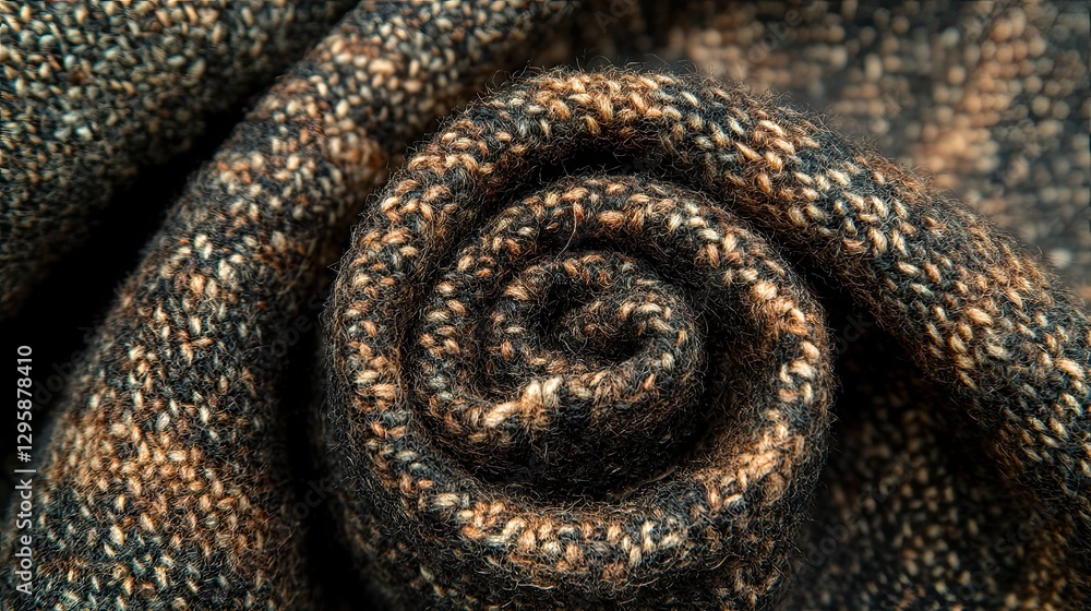 Rolled Woolen Fabric with Detailed Texture
Rolled Woolen Fabric with Detailed Texture