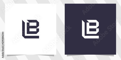 letter lb bl logo design vector