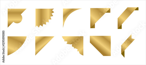 ribbon corner gold