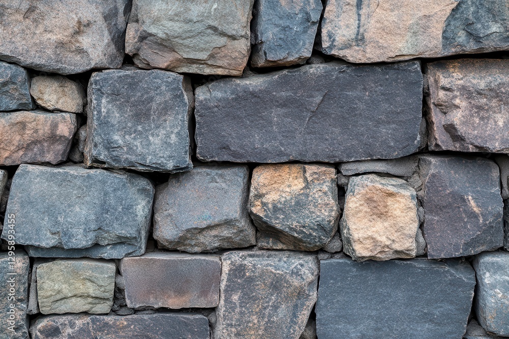 Fototapeta premium Rough stone wall texture, outdoor, detail, background