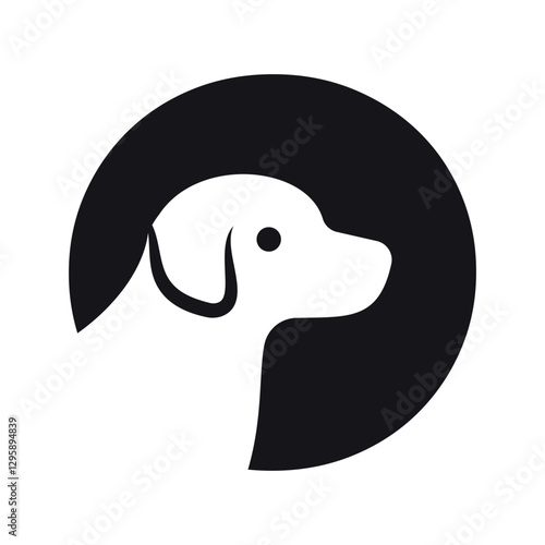 Dog Logo combine with letter O vector template