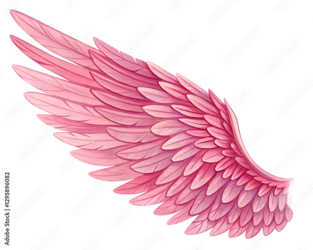 Obraz premium pink wing isolated