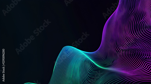 Abstract Wavy Lines Gradient