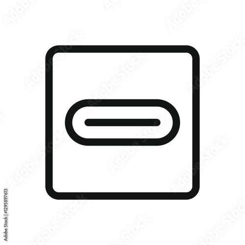 USB type c port line icon, usb c vector symbol with editable stroke