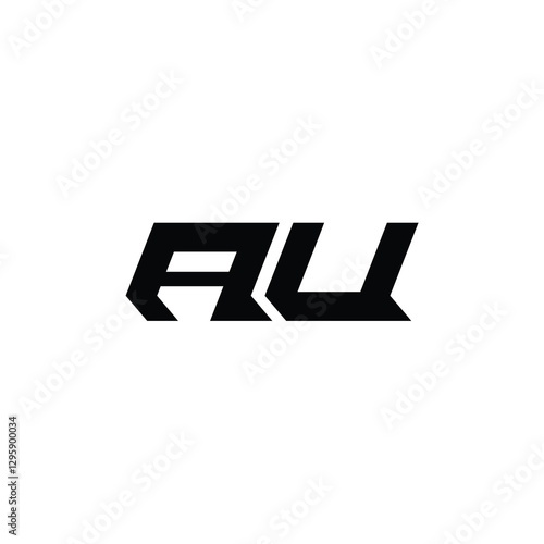 Free Download AU monogram logo design letter text name symbol monochrome logotype alphabet character simple logo - GFXLoad