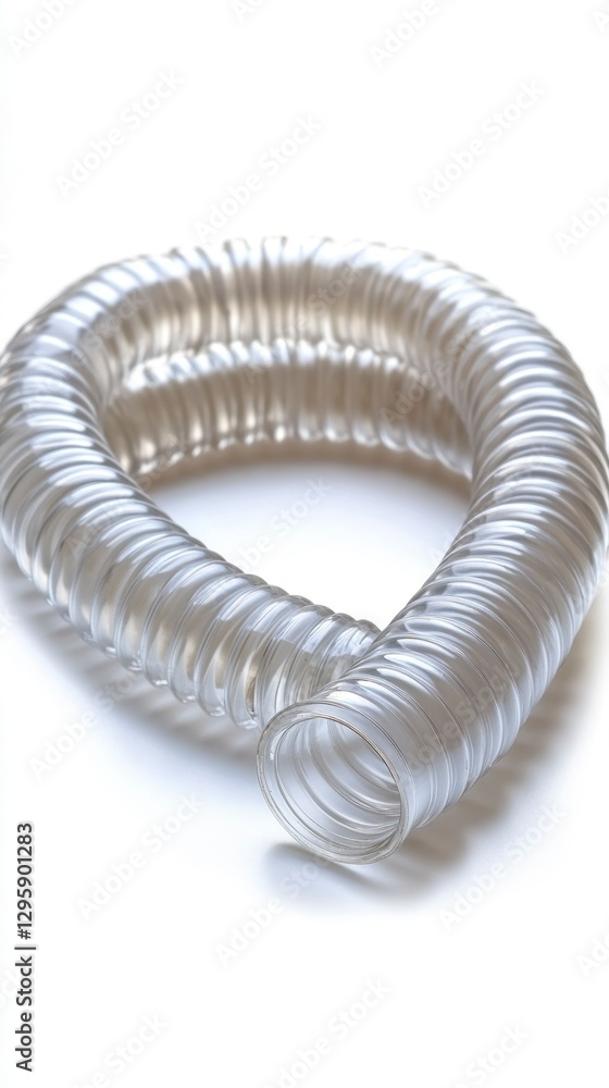 Flexible pvc hose pipe isolated on white gigapixel quality industrial use high durability product photography Flexible pvc hose pipe isolated on white gigapixel quality industrial use high durability product photography