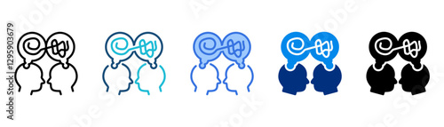 Counseling  icon set multiple style collection