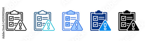 Risk icon set multiple style collection
	
