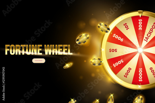 Golden wheel of fortune element design