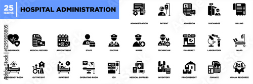 Hospital Administration Iconset Glyph