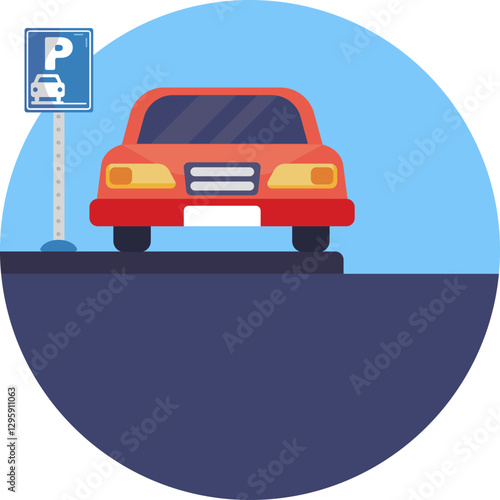 Car Icon – A standard vehicle symbol representing a parked or parking car. Often used for parking-related services and locations.