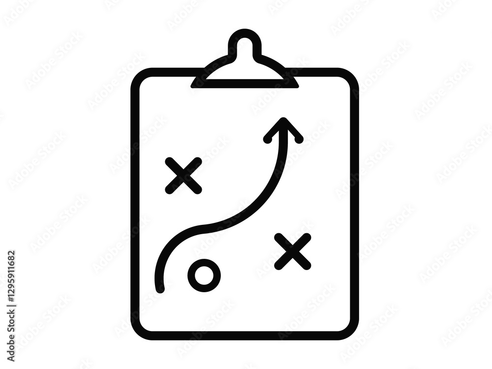 strategy vector thin line icon strategy vector thin line icon