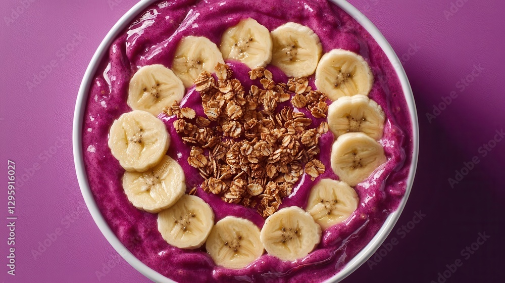 Delicious Smoothie Bowl with Banana and Granola Delicious Smoothie Bowl with Banana and Granola