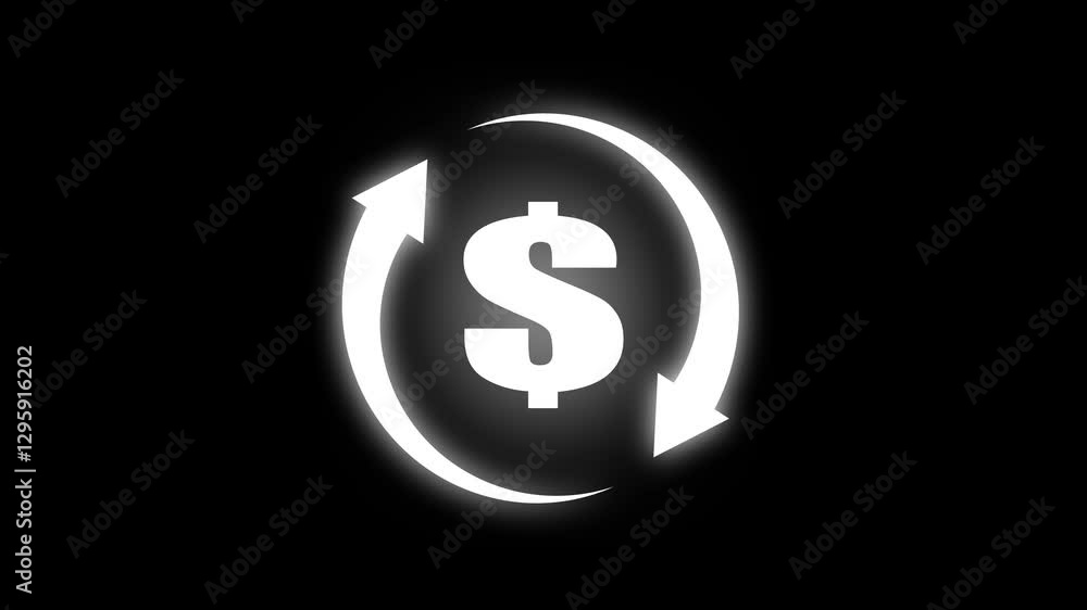Dolar pop up icon animation Dolar pop up icon animation