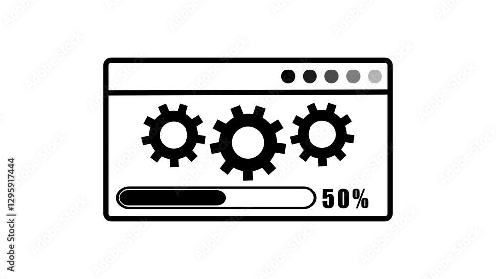 Gear setting and loading icons. Gear setting and loading icons.