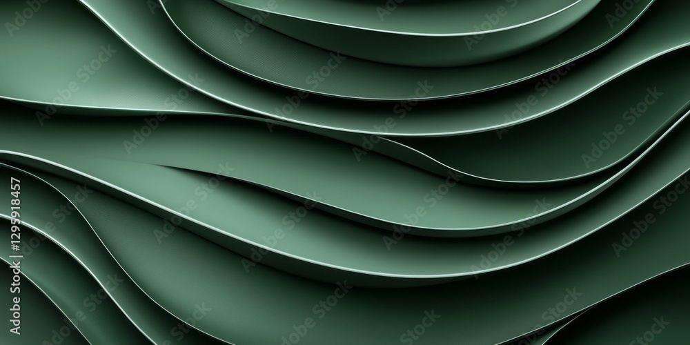 Obraz premium Overlapping layers create a textured three dimensional wave design