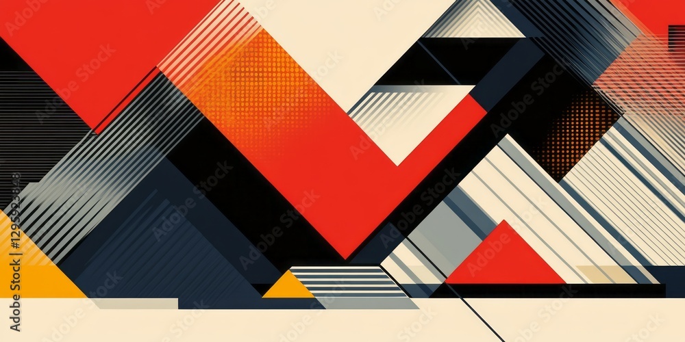 Abstract geometric composition features triangles and diagonal lines Abstract geometric composition features triangles and diagonal lines