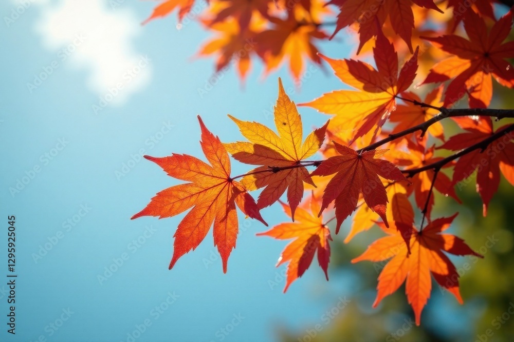 Autumn tree branch with changing leaves colors , branches, color, tree Autumn tree branch with changing leaves colors , branches, color, tree