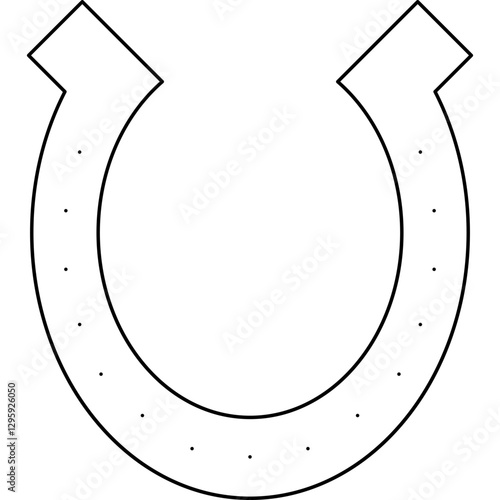 Horse Shoe single vector icon illustration