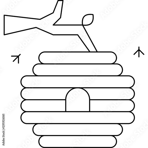 Hive single vector icon illustration