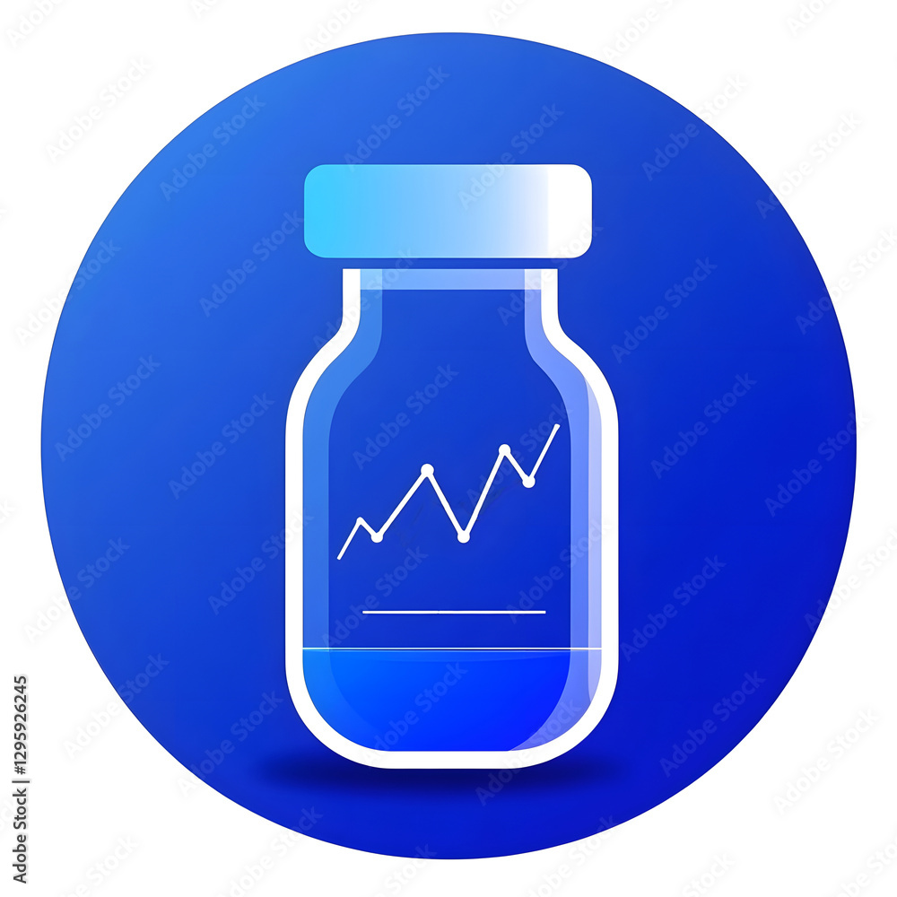 Minimal Blue and White App Icon for Peptide Dosage Tracking Minimal Blue and White App Icon for Peptide Dosage Tracking