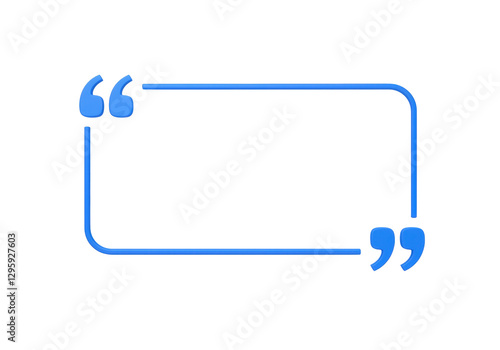 Isolated Blue Quote Box