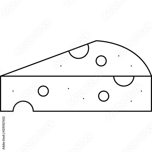 Cheese single vector icon illustration