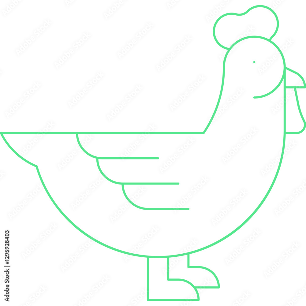 Hen single vector icon illustration Hen single vector icon illustration